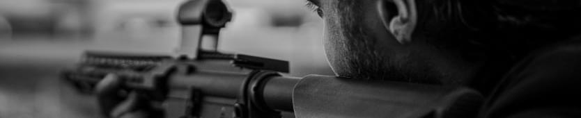 Man shooting pistol