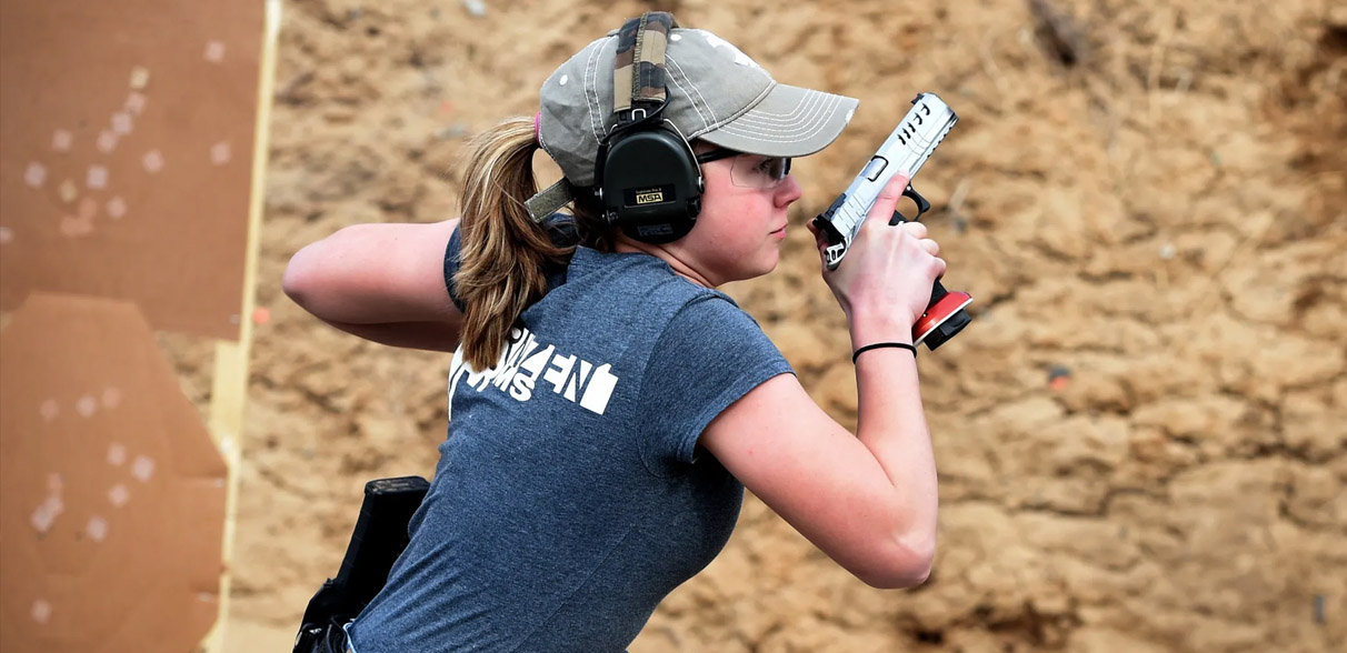 girl with pistol